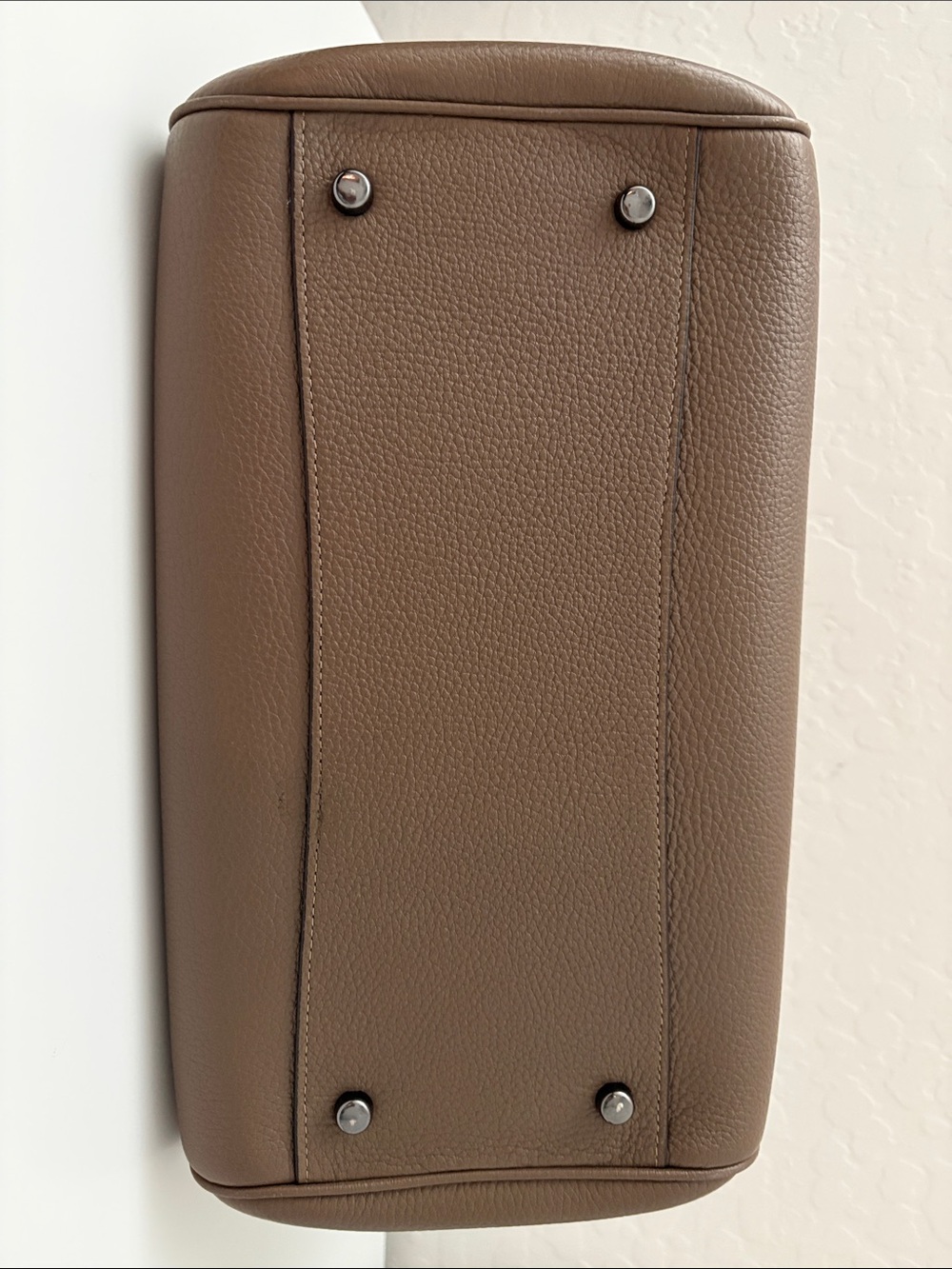 Coach Pebbled Leather Satchel in stone - Picture 5 of 6